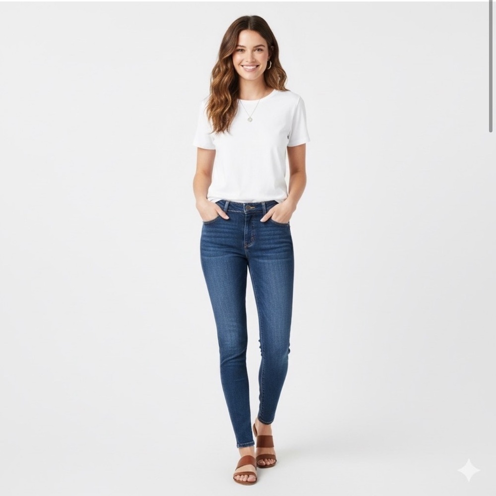 Lucky Brand Women's Ave Legging Denim Jeans Skinny Low-Rise Blue Size 6